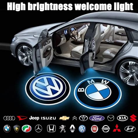 Luces led De Bienvenida Para Coche Proyector Para Puerta Inalámbricas