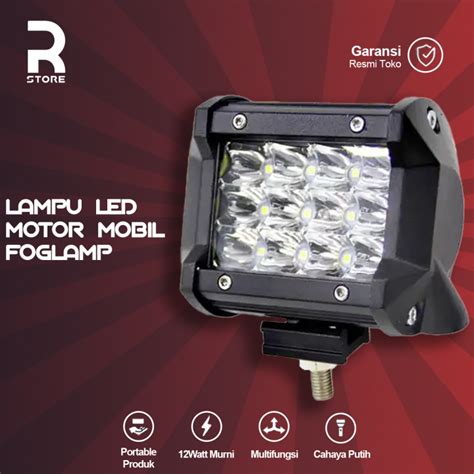 Lampu Sorot Motor Mobil Utama Mata Led Volt Cree Work Light