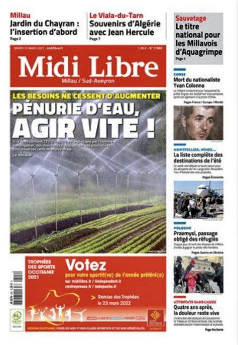 Midi Libre Millau Sud Aveyron On Twitter Bonjour Tous La Une Ce