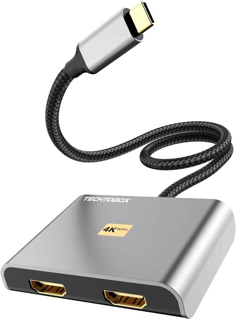 Anker Usb C To Dual Hdmi Adapter Compact And Portable Usb C Adapter Supports 4k60hz And Dual