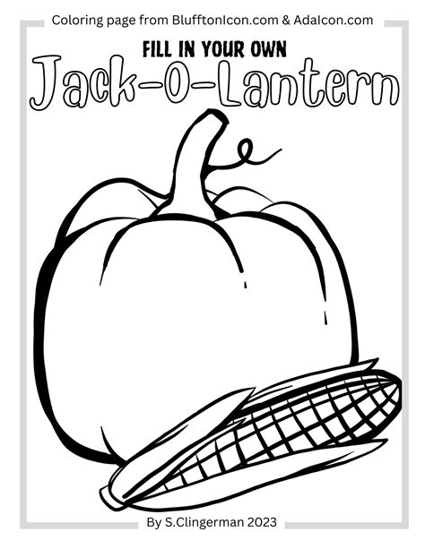 NEW Jack-o-lantern coloring page | Ada Icon