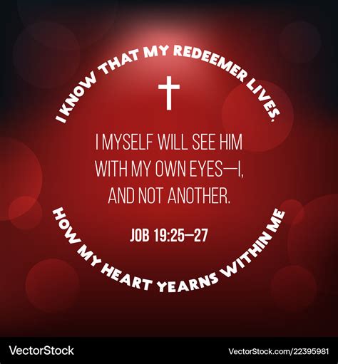 Bible verse from job Royalty Free Vector Image