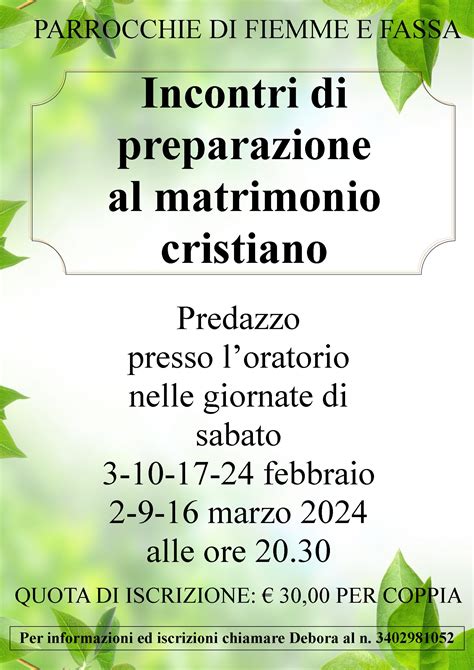 Incontri Di Preparazione Al Matrimonio Cristiano Chiese Di Fiemme