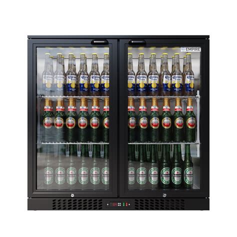 Empire Core Double Door 208l Bottle Cooler Hinged Door Commercial Ba