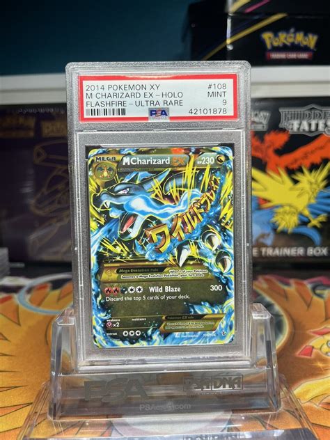 Pokemon 2014 Xy Flashfire Mega M Charizard Ex 108106 Secret Rare Psa 9