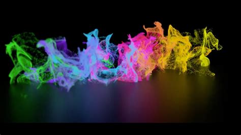 Rainbow Colored Particle Animation Blender 3d Tutorial Youtube