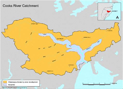 Cooks River catchment map