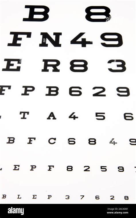 Board for eye test Stock Photo - Alamy