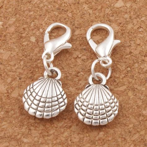 Clip On Silver Clam Seashell Dangle Charm For Bracelet Etsy In 2022