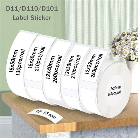 Niimbot D11 D110 Label Paper Sticker White Printing Label Tape 12x40