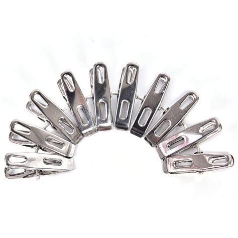 20X Stainless Steel Clothes Pegs Lxundry Metal Clamps Metal Hanging