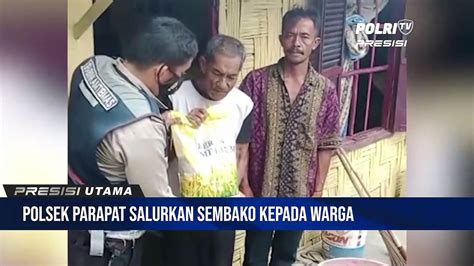 Polres Simalungun Melalui Polsek Parapat Salurkan Sembako Kepada Warga