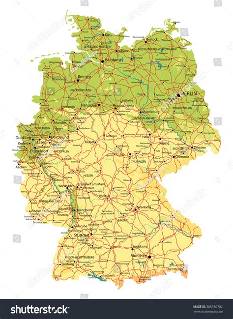 Map Of Germany Rivers And Mountains - United States Map