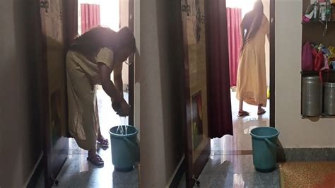 Cleaning Floor Daily Routine Vlogvlog Indian House Wife Desi Style