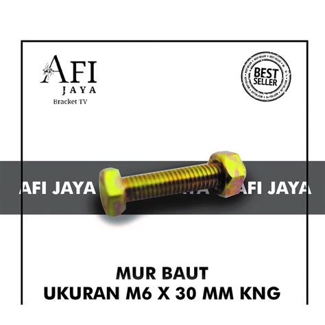 Jual Mur Baut Ukuran M6 X 30 Mm Kng Murahh Harga Per Pcs Shopee