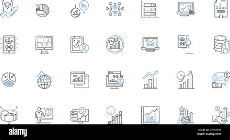 Visual Analytics Line Icons Collection Data Visualization Insight