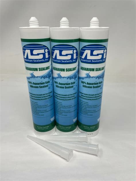 Asi Aquarium Silicone Sealant Oz Fluid Cartridge Clear Fish