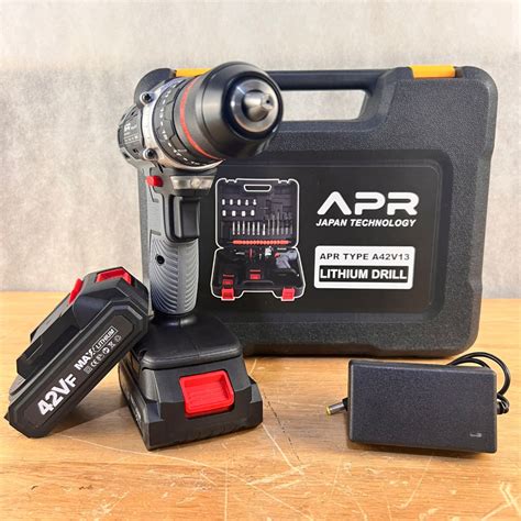 Jual BOR CORDLESS APR JAPAN 42V KEYLESS CHUCK BESI IMPACT DRILL