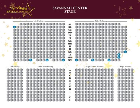 Savannah Center Seating Chart - Center Seating Chart