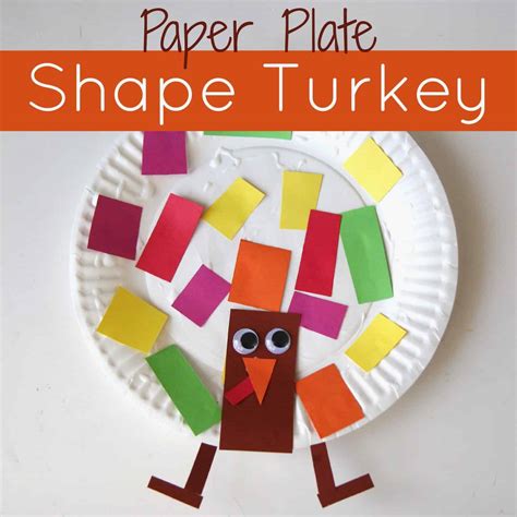 Paper Plate Shape Turkey Craft - Toddler Approved