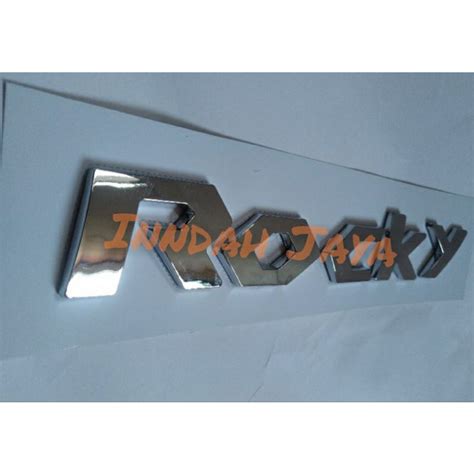 Jual Emblem Tulisan Kap Mesin Daihatsu Rocky Chrome Shopee Indonesia