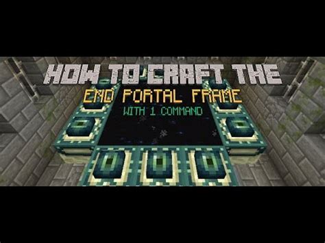 Minecraft How To Make End Portal Frame Block | Webframes.org