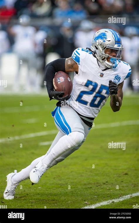 Chicago Il Usa 10th Dec 2023 Detroit Lions 26 Jahmyr Gibbs Runs