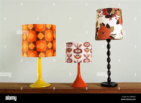 Still Life Collection Of Vintage Decorative Lamps Three Table Lamps