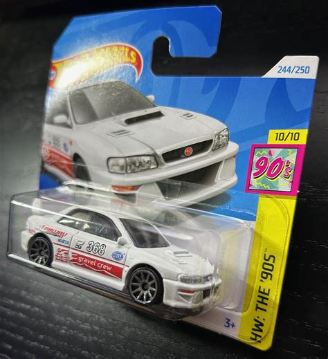 Hot Wheels Subaru Impreza B Sti Version Matte White With Black Interior Short Card Hard
