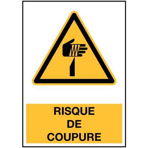 Panneau Risque de Coupure W022 OZC Signalétique