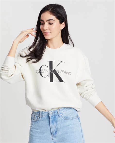 Monogram Washed Crew Neck Sweatshirt By Calvin Klein Jeans Online The