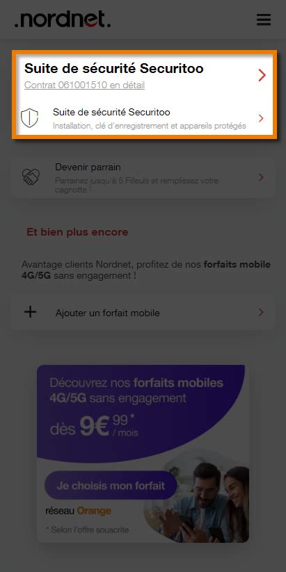 Assistance Nordnet RÉSILIER UN ABONNEMENT NON COMPRIS DANS UNE OFFRE