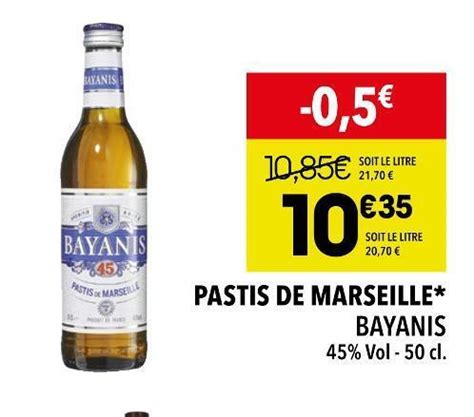 Promo Bayanis Pastis De Marseille Chez Supeco