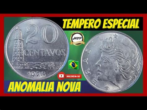 Moeda Antiga Tempero Especial 20 Centavos 1978 Anomalia Nova