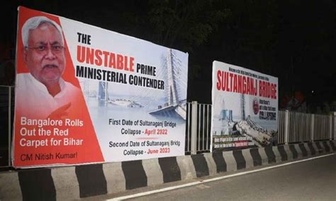 Posters On Nitish Surface In Bengaluru