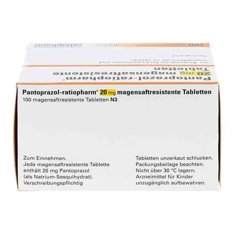 Pantoprazol Ratiopharm Mg Magensaftresistent Tabletten Stk