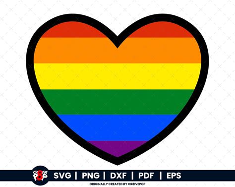 Rainbow Heart Svg Pride Svg Gay Svg Bisexual Svg Pride Month Svg Lgbtq Svg Lesbian Svg
