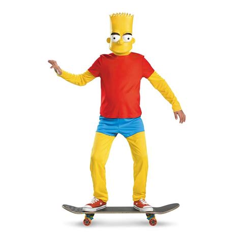 The Simpsons Bart Simpson Deluxe Costume | Bart simpson costume ...