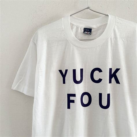 Yahoo オークション s YUCK FOU ロゴ Tシャツ L ビンテージ FUCK