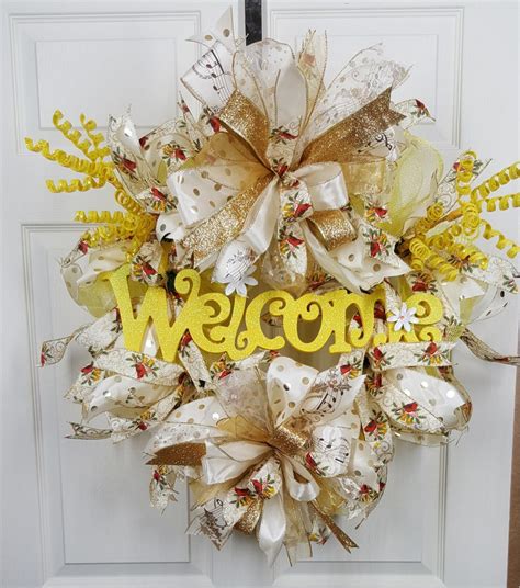 Welcome Wreath Welcome Door Decor Welcome Decoration - Etsy