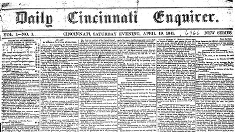 First Enquirer Reveals Much About Cincinnati