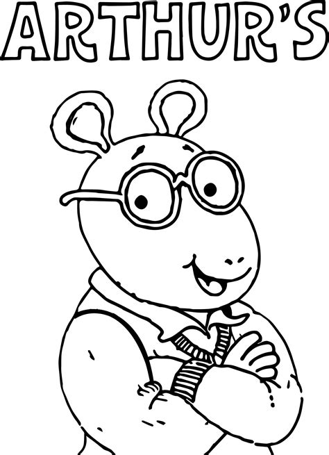 Arthur Text And Arthur Coloring Page