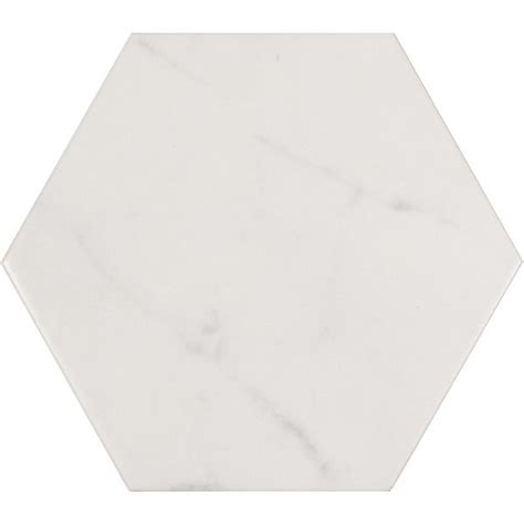 Hexagon Carrara Marble Effect Matt Wall Floor Tile Wall And Floor