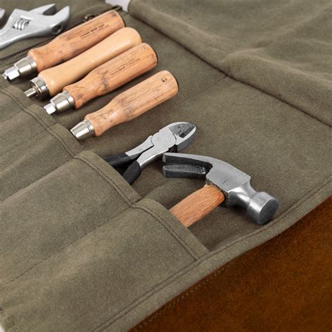 Trousse A Outils Mechanic En Toile Wax E Et Cuir Alaskan Maker