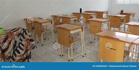 Arrangement of Tables and Chairs in the Classroom Stock Photo - Image ...