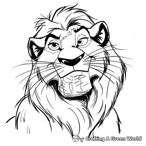 Lion King Scar Coloring Pages Free And Printable