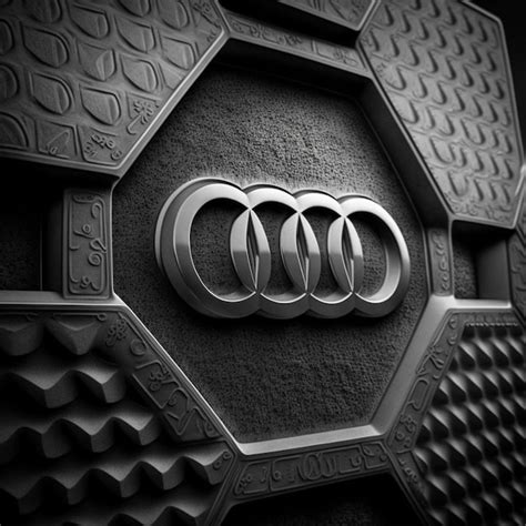 Premium Photo | Audi logo on a black background generative ai