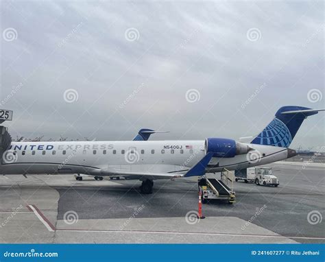 United Airlines Airplane At Newark International Airport In Newark New Jersey Editorial