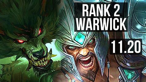 WARWICK Vs TRYNDAMERE TOP Rank 2 Warwick 5 0 3 500 Games NA