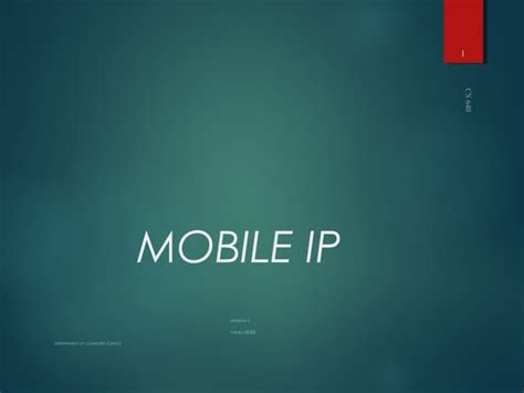 Mobile Ip Ppt